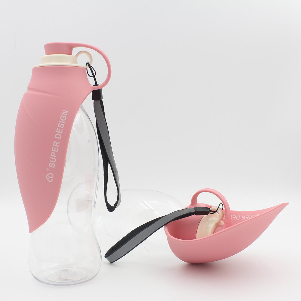 Portable Pet Water Dispenser – Flip Cup Design | 580ml