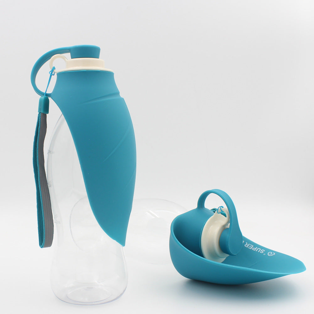 Portable Pet Water Dispenser – Flip Cup Design | 580ml