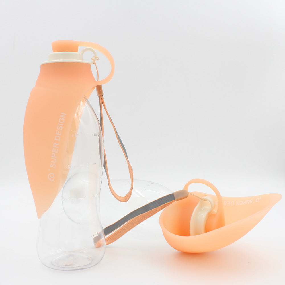 Portable Pet Water Dispenser – Flip Cup Design | 580ml