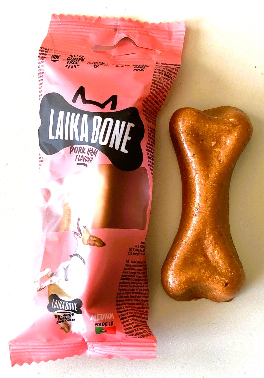 LAIKA Bone Natural Cheese Dog Chews – Lactose-Free Protein Treat (BOX)