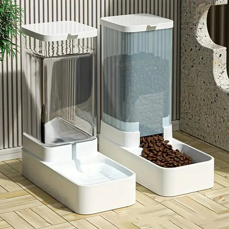 Gravity Pet Feeder & Water Dispenser Set | 3.8L | No Electricity Needed | BPA-Free | Cats & Small to Medium Dogs