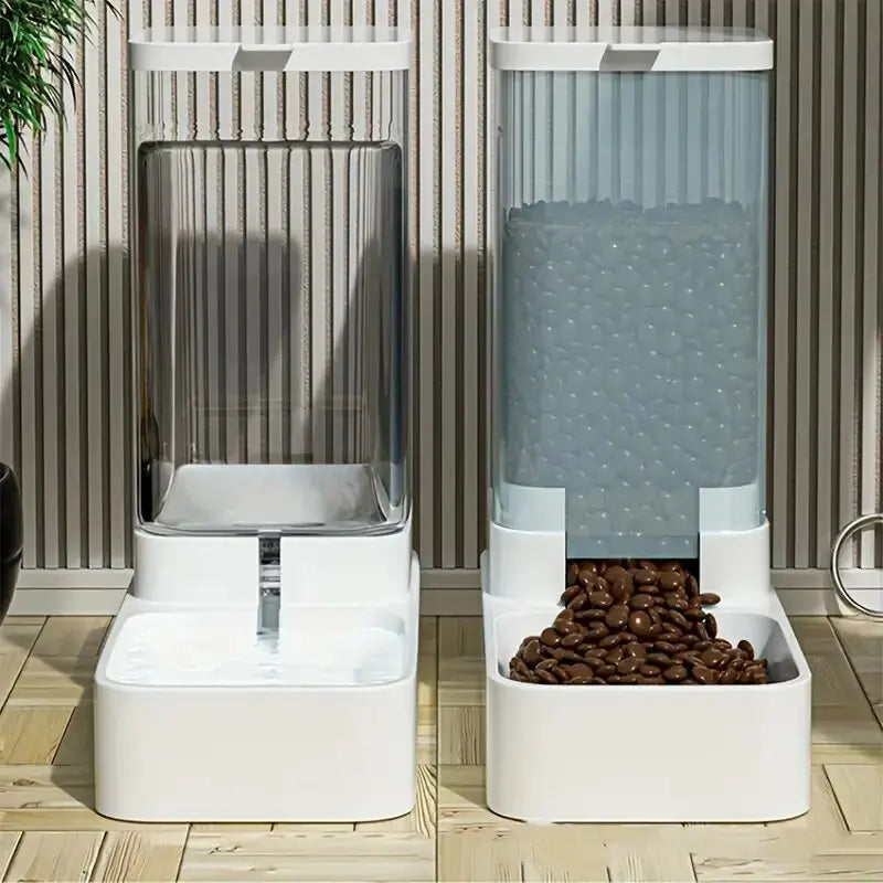 Gravity Pet Feeder & Water Dispenser Set | 3.8L | No Electricity Needed | BPA-Free | Cats & Small to Medium Dogs