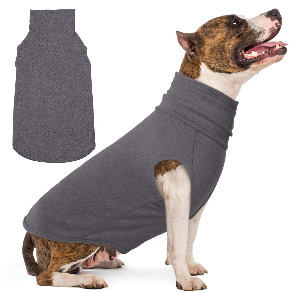Turtleneck Fleece Dog Sweater – Warm Pullover for Large Dogs