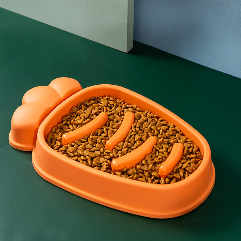 Pawtails Slow Feed Anti-Choke Dog Bowl – Fun Radish Design