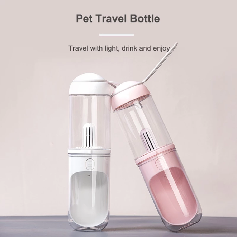 Portable Pet Water Bottle with Drinking Trough – 330ml