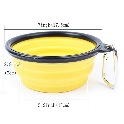 Collapsible Silicone Travel Pet Bowl – 1000ml