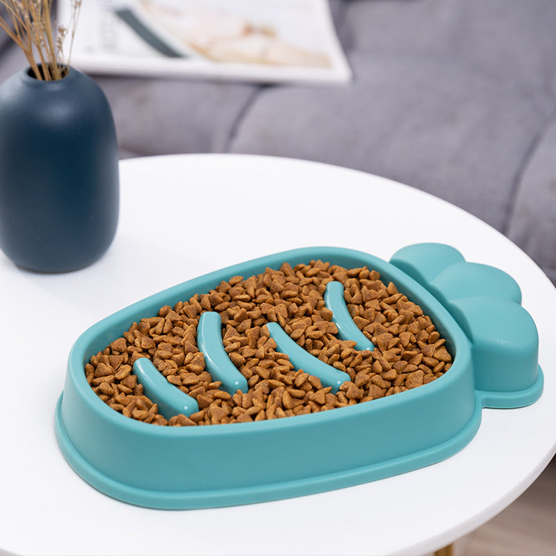 Pawtails Slow Feed Anti-Choke Dog Bowl – Fun Radish Design