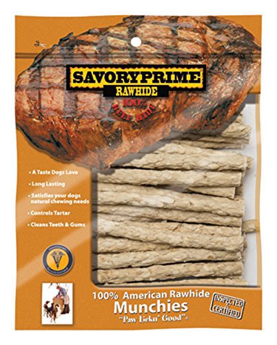Savory Prime White American Twist Sticks Dog Treats – 30 Count, 5"